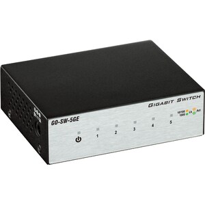 D-Link GO-SW-5GE 5 Ports Ethernet Switch - Gigabit Ethernet - 10/100/1000Base-T - 2 Layer Supported - Twisted Pair - Desktop
