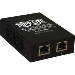 Tripp Lite by Eaton 2-Port VGA over Cat5/6 Splitter/Extender, Box-Style Transmitter for Video/Audio, Up to 1000 ft. (305 m