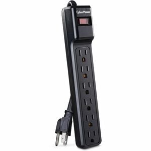 CyberPower CSB606 Essential 6-Outlets Surge Suppressor with 900 Joules and 6FT Cord - 6 x NEMA 5-15R - 900 J - 125 V AC Input