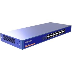 Tenda TEG1024G 24-Port Gigabit Ethernet Switch - 24 Ports - 10/100/1000Base-T - 2 Layer Supported - Twisted Pair - 1U - Ra