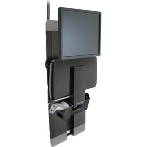 StyleView Low-Profile Keyboard & Monitor Mount Vertical Lift, Patient Room (Black)