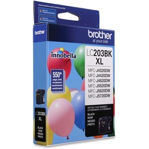 Brother Genuine Innobella LC203BK High Yield Black Ink Cartridge - Inkjet - High Yield - 550 Pages - Black - 1 Each