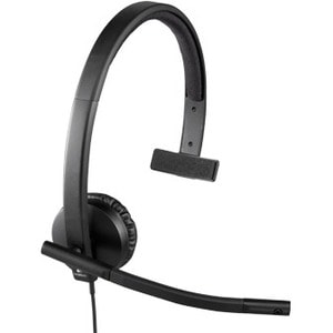 Logitech H570e Wired Over-the-head Mono Headset - Monaural - Supra-aural - 31.50 Hz to 20 kHz - Noise Cancelling, Electret
