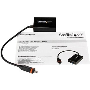 StarTech.com SlimPort / MyDP to VGA Video Converter - Micro USB to VGA Adapter for HP ChromeBook 11 - 1080p - First End: 1