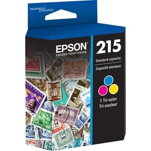 Epson 215 Original Inkjet Ink Cartridge - Tri-color - 1 Each - 215 Pages