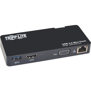 Eaton Tripp Lite Series USB 3.x (5Gbps) Mini Dock with HDMI and VGA Video, GbE - for Notebook/Tablet PC - USB 3.0 - 1 x US