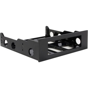 StarTech.com 3.5" to 5.25" Front Bay Mounting Bracket - Desktop Front Bay Adapter - Black - Plastic - 1 Each