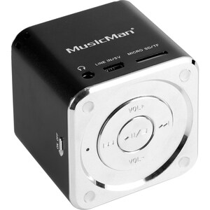 Système de Haut-Parleurs MusicMan Portable - Noir - Batterie rechargeable - USB
