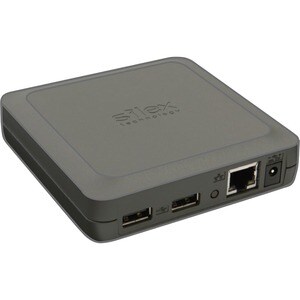 Silex USB Device Server, 2x USB 2.0, 10/100/1000 LAN, US Power Supply - 1 x Network (RJ-45) - 2 x USB - Gigabit Ethernet -