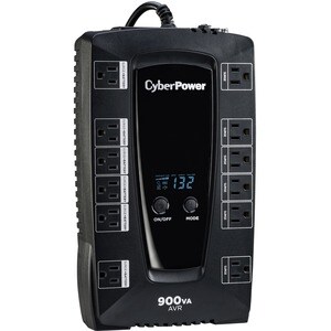 CyberPower AVRG900LCD Intelligent LCD UPS Systems - 900VA/480W, 120 VAC, NEMA 5-15P, Compact, 12 Outlets, LCD, PowerPanel®