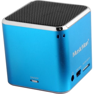 Système de Haut-Parleurs Technaxx MusicMan BT-X2 Portable Bluetooth - Bleu - Batterie rechargeable
