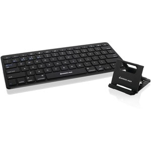 IOGEAR Slim Multi-Link Bluetooth Keyboard with Stand - Wireless Connectivity - Bluetooth - 33 ft - 78 Key - English (US) -