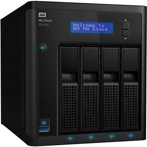 WD My Cloud EX4100 Network Attached Storage - Marvell ARMADA 300 388 Dual-core (2 Core) 1.60 GHz - 4 x HDD Installed - 32 