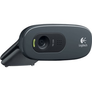 Logitech C270 Webcam - Black - USB 2.0 - 3 Megapixel Interpolated - 1280 x 720 Video - Widescreen - Microphone - Notebook,