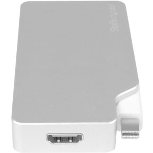 StarTech.com Aluminum Travel A/V Adapter: 3-in-1 Mini DisplayPort to VGA, DVI or HDMI - mDP Adapter - 4K - 1 x 20-pin Mini