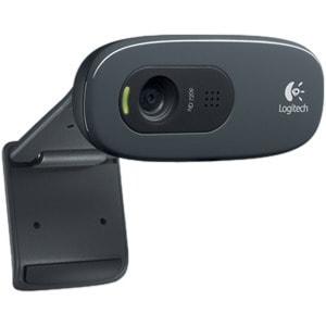 Cámara Web Logitech C270 - Negro - USB 2.0 Solamente - 3Megapíxel Interpolado - 1280 x 720 Vídeo - Pantalla Panorámica - M