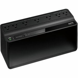 APC Back-UPS 600VA, 120V, 1 USB charging port, 7 NEMA outlets (2 surge) - Tower - 10 Hour Recharge - 3.20 Minute Stand-by 