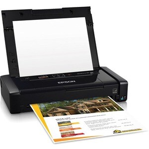 Epson WorkForce WF-100 Portable Inkjet Printer - Colour - 5760 dpi Print - 20 Sheets Input - Wireless LAN - Photo Print - USB