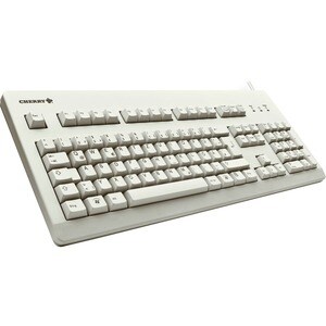 Clavier CHERRY G80-3000 - Câble Connectivité - PSX 2, USB Interface - Anglais (US) - Gris Clair - 104 Touche(s)