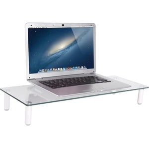 Digitus Monitor Riser - 20 kg Load Capacity - 8 cm Height x 56 cm Width x 21 cm Depth - Desktop - Plastic, Tempered Glass,