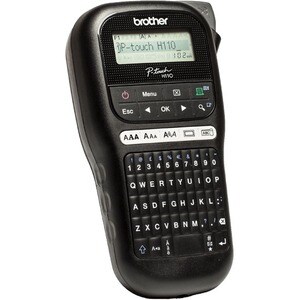 Brother PTH110BK Compact Handheld Label Printer - Thermal Transfer - 20 mm/s Mono - 20 mm/s Color - 3 Fonts - 10 Text Styl