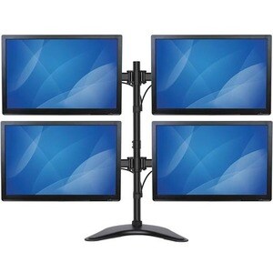 StarTech.com Quad Monitor Stand, Crossbar, Steel, Monitors up to 27" (17.6lb/8kg), VESA Monitor, Computer Monitor Stand, M