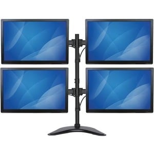 StarTech.com Quad Monitor Stand, Crossbar, Steel, Monitors up to 27" (17.6lb/8kg), VESA Monitor, Computer Monitor Stand, M