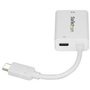 StarTech.com USB-C VGA Multiport Adapter - White - USB-A Port - with Power Delivery (USB PD) - USB C Adapter Converter - 1