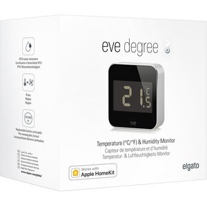 Eve Degree Temperature & Humidity Monitor - 0.4°F (-18°C) to -67°F (-55°C) - 0% to 100%%