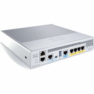 Cisco 3504 IEEE 802.11a/b/g/d/e/h/n/k/r/u/w/ac/ax Wireless LAN Controller - 5 x Network (RJ-45) - 5 Gigabit Ethernet, Giga