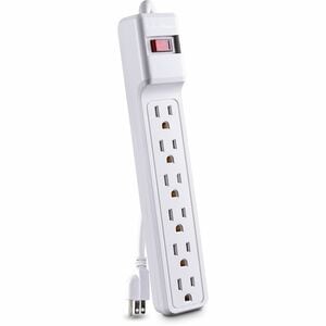 CyberPower Essential Surge CSB606W 6-Outlets Surge Suppressor/Protector - White - NEMA 5-15P - 6 x NEMA 5-15R - 900 J - 12