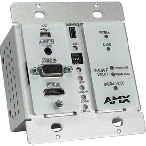 AMX Decor Style Wallplate Encoder with KVM, Black - 1 Computer(s) - WUXGA - 1920 x 1200 Maximum Video Resolution x Network