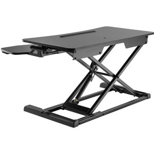 V7 DT2SSB-1E Height Adjustable Multipurpose Desktop Riser - 15 kg Load Capacity - 50 cm Height x 61.5 cm Width - Desktop -