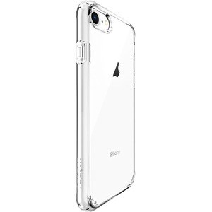 Spigen Ultra Hybrid Case for Apple iPhone 7, iPhone 8 Smartphone - Crystal Clear - Impact Resistant, Smudge Resistant, Yel