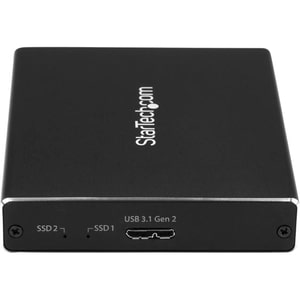 StarTech.com Dual-Slot Drive Enclosure for M.2 SATA SSDs - USB 3.1 (10Gbps) - RAID - 2 x SSD Supported - Serial ATA/600 Co