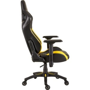 Corsair T1 RACE 2018 Gaming Chair - Black/Yellow - For Game, Desk, Office - PU Leather, Steel - Black, Yellow