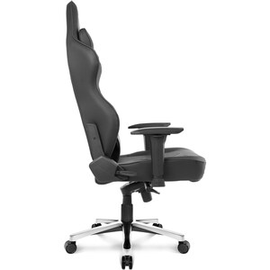 AKRacing Masters Series Max Gaming Chair - For Gaming - Metal, PU Leather, Foam, Aluminum - Black