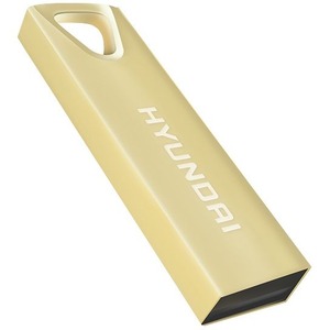 Hyundai Bravo Deluxe 32GB High Speed Fast USB 2.0 Flash Memory Drive Thumb Drive Metal, Gold - Durable, lightweight USB Br