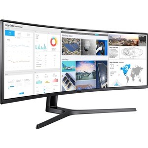 Samsung C49J89 49" Double Full HD (DFHD) Curved Screen LED LCD Monitor - 32:9 - Charcoal Black Hairline, Titanium - 49" Cl
