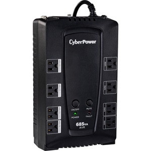 CyberPower CP685AVRG AVR UPS Systems - 685VA/390W, 120 VAC, NEMA 5-15P, Compact, 8 Outlets, PowerPanel® Personal, $125000 