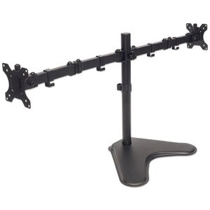 Dual Desk Mount for TV & Monitors (Full Motion), For screens: 10-27", Stand Assembly, VESA compatability: 75x75 and 100x10