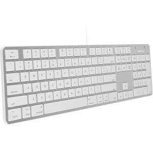 Macally 104 key Aluminum Ultra Slim USB Wired Keyboard for Mac - Cable Connectivity - USB Interface - 104 Key - Computer -