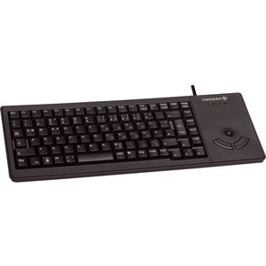 CHERRY G84-5400 Keyboard - Cable Connectivity - USB Interface - Trackball - Black - Programmable Hot Key(s) - 2-button Mou