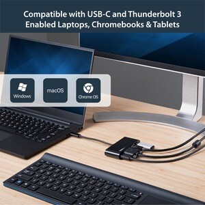StarTech.com USB C VGA Multiport Adapter - Power Delivery Charging (60W) - USB 3.0 - GbE - USB C Adapter for Mac, Windows,