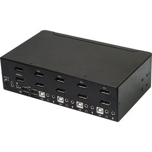 StarTech.com KVM-Switchbox - TAA-konform - 4 Computer - 1 Lokaler Benutzer(n) - 3840 x 2160 - 8 x USB - 10 x DisplayPort -
