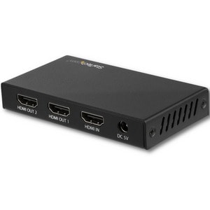 StarTech.com 2 Port HDMI Splitter - 4K 60Hz - 1x2 Way HDMI 2.0 Splitter - HDR - ST122HD205 - Displays the same image with 