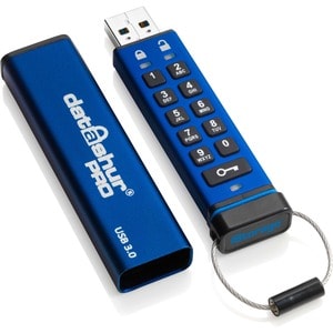 iStorage datAshur PRO 64 GB | Secure Flash Drive | FIPS 140-2 Level 3 Certified | Password protected | Dust/Water Resistan