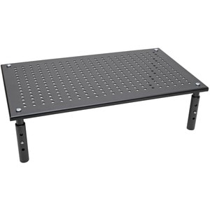 Tripp Lite Monitor Riser for Desk, 18 x 11 in. - Height Adjustable, Metal, Black - 20 kg Load Capacity - 4.30" (109.22 mm)