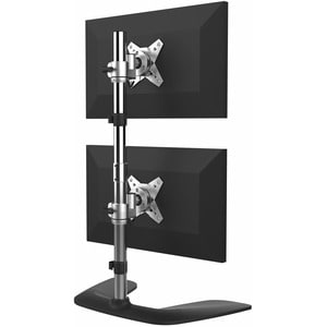 StarTech.com Vertical Dual Monitor Stand, Free Standing Height Adjustable Stacked Monitor Stand up to 27" (17.6lb/8kg) VES