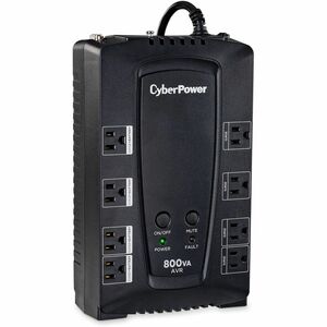 CyberPower CP800AVR AVR UPS Systems - 800VA/450W, 120 VAC, NEMA 5-15P, Compact, 8 Outlets, PowerPanel® Personal, $200000 C